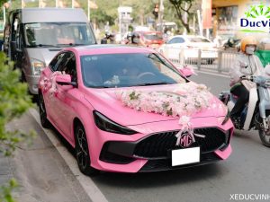 Cho Thuê Xe Cưới MG5 Màu Hồng