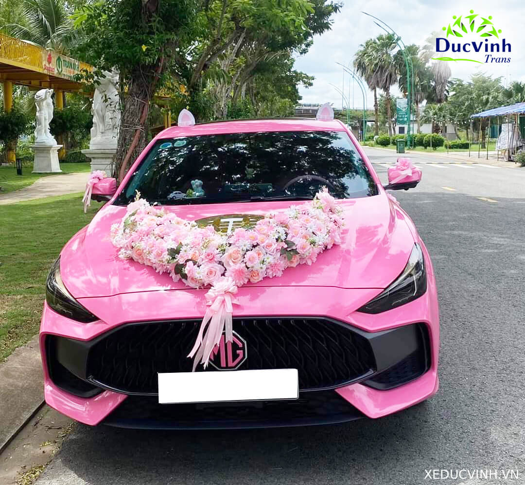 Cho Thuê Xe Cưới MG5 Màu Hồng - Ảnh 2