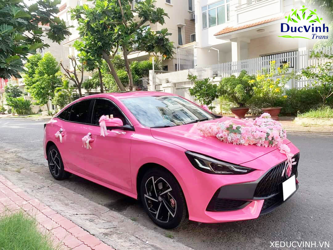 Cho Thuê Xe Cưới MG5 Màu Hồng - Ảnh 5