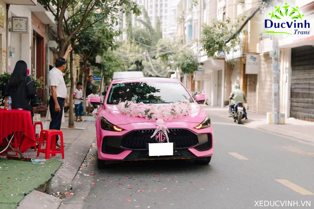 Cho Thuê Xe Cưới MG5 Màu Hồng - Ảnh 3
